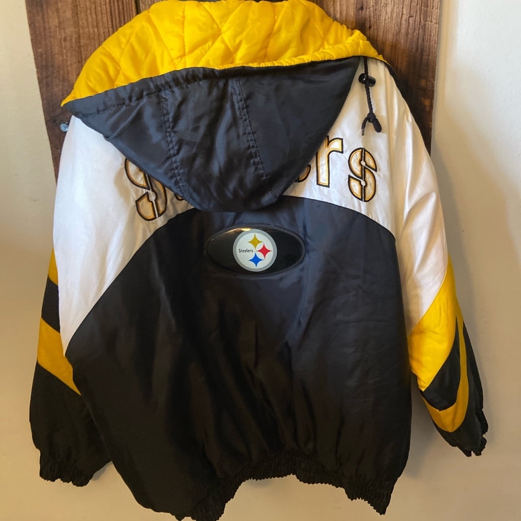 1990’s Pittsburgh Steelers Pro Player Jacket Black Yellow Size XL