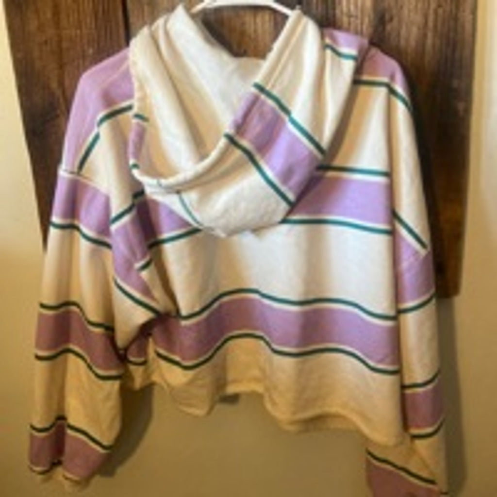 Women's The Hamptons Hoodie, Size M, White & Purple
