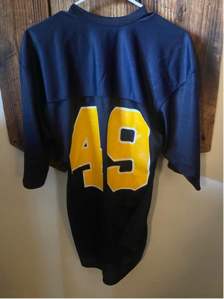 Men's Champion Notre Dame Football Jersey Size M Navy Yellow