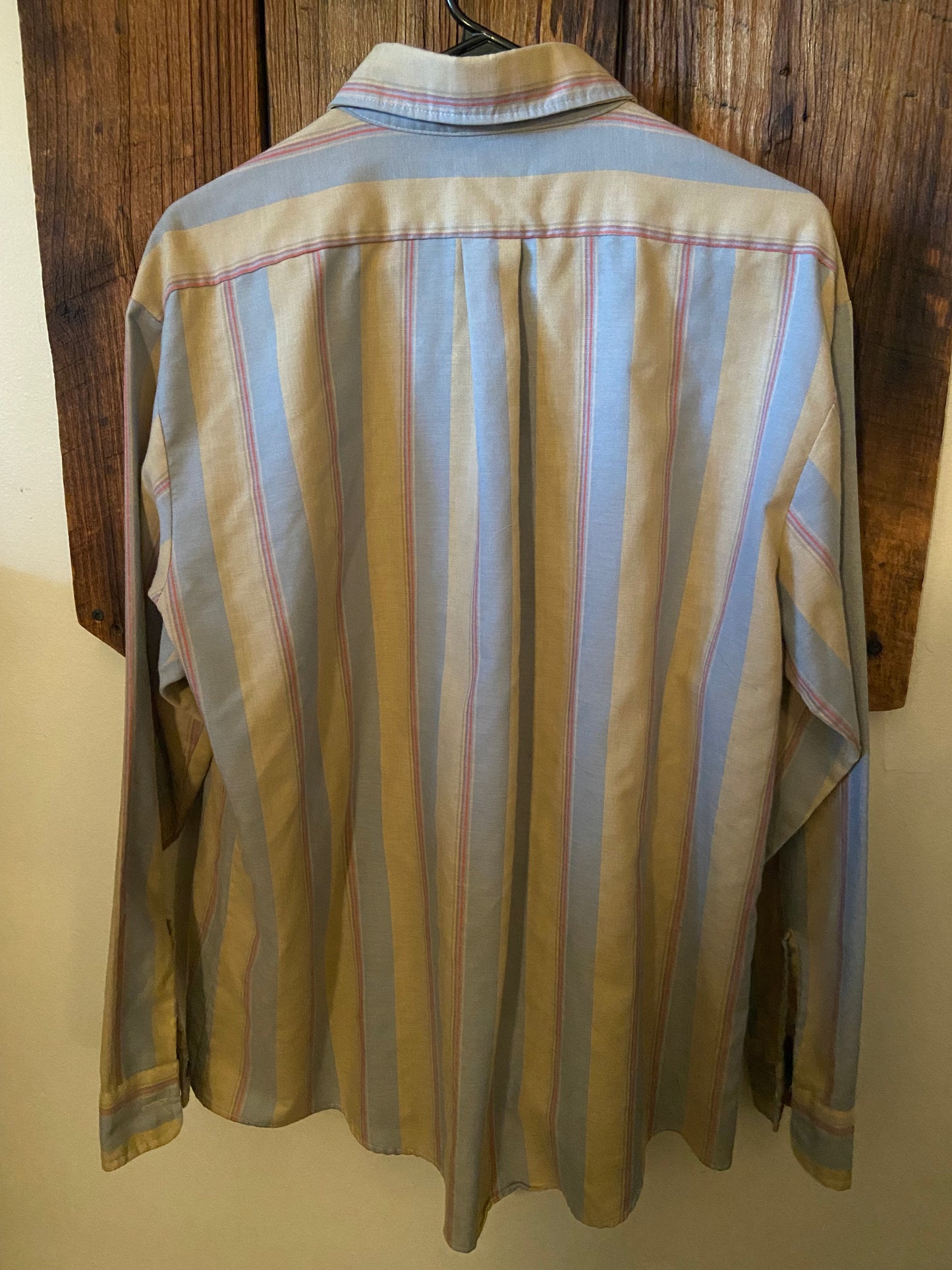Par Four Striped Button Up