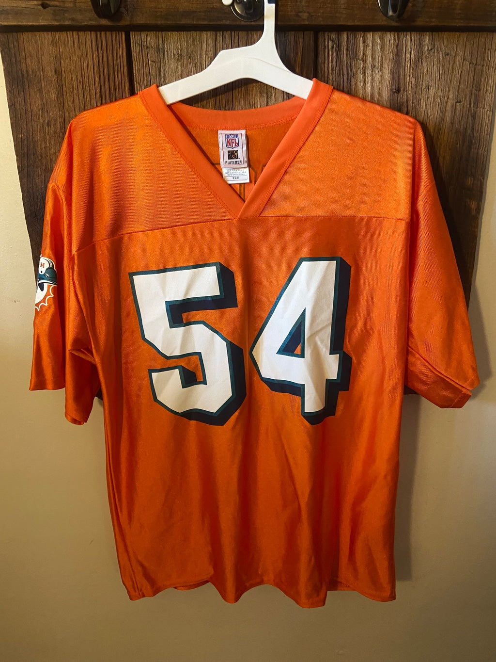 Men s NFL Players Miami Dolphins Jersey Zach Thomas Size M Orange Post Season Vintage