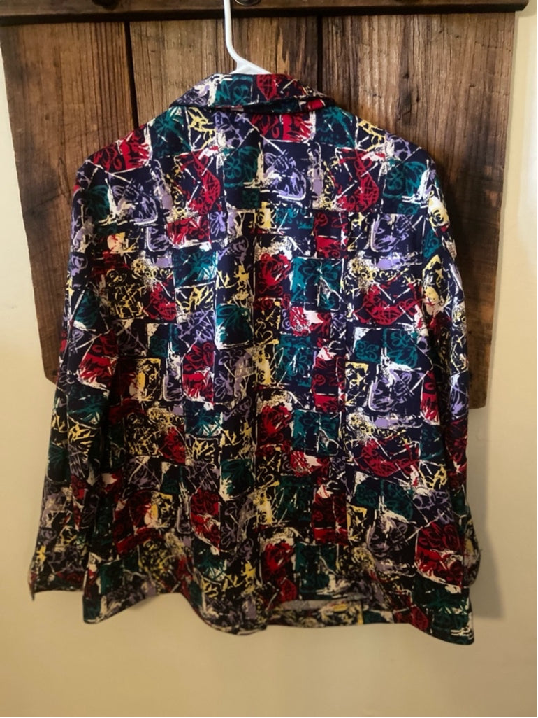 Women's cj banks Blouse 1x Multi Colored