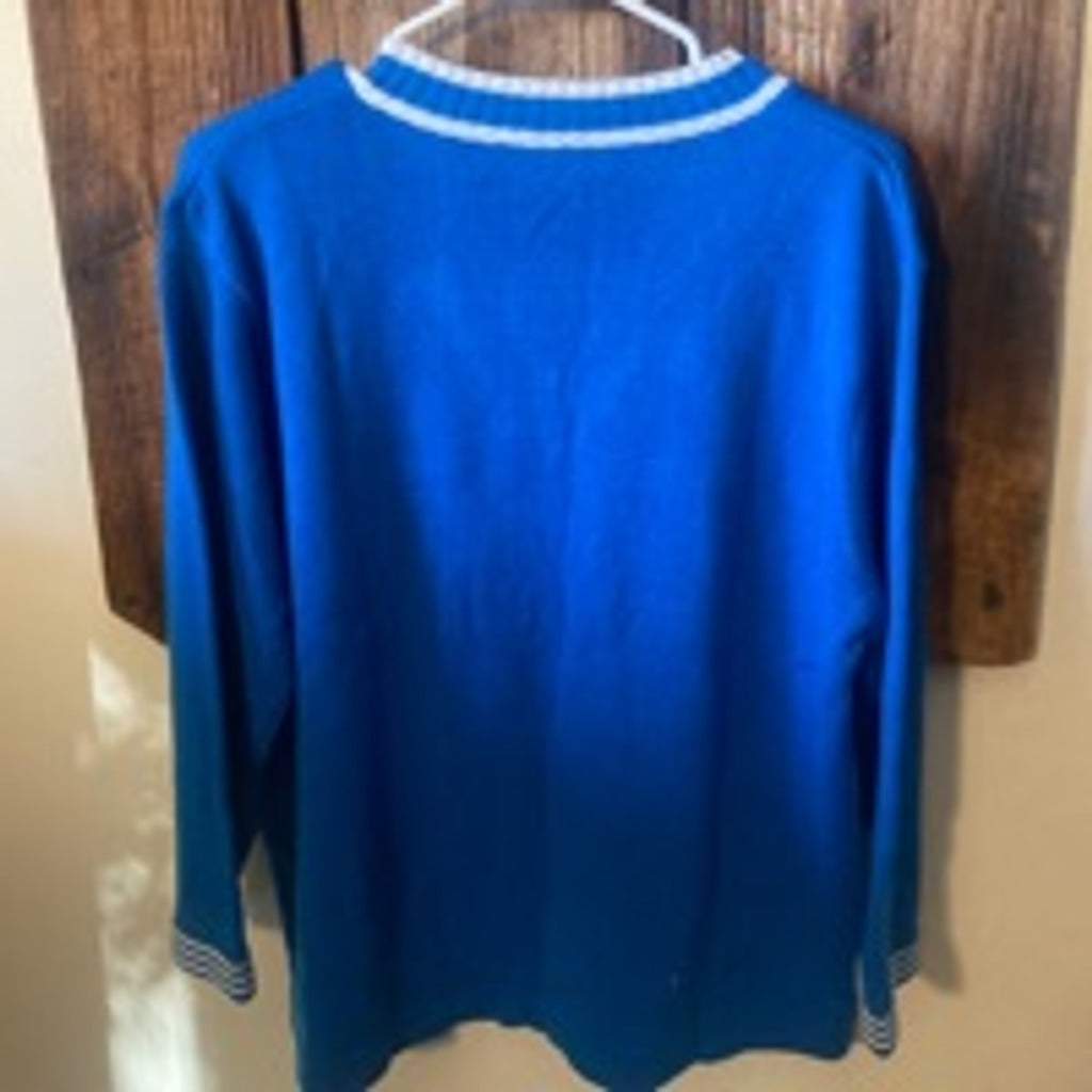 Women's Sena Morgan Blue & White Sweater Size L