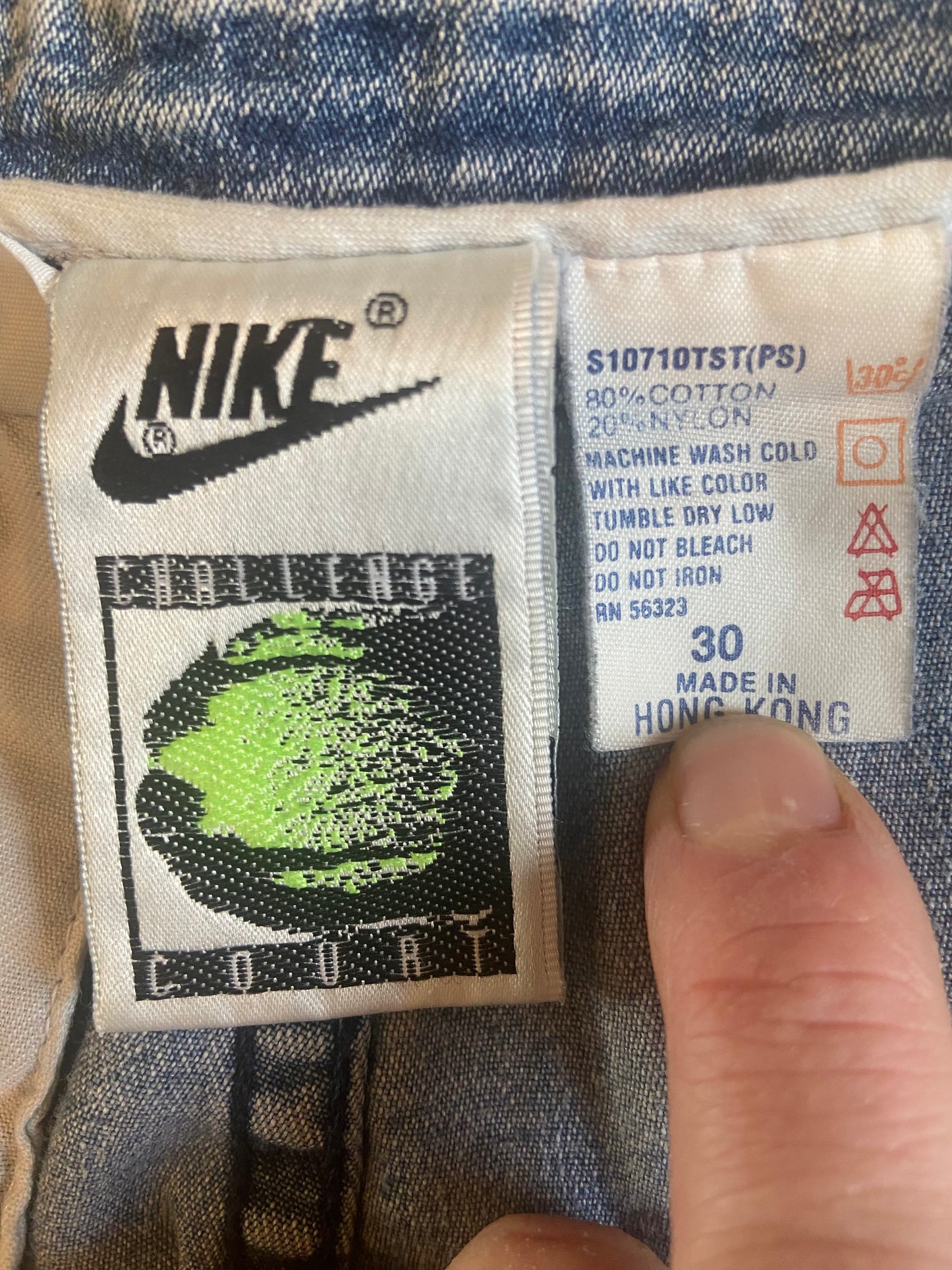 1992 Nike Andre Agassi Challenge Court Acid Wash Shorts