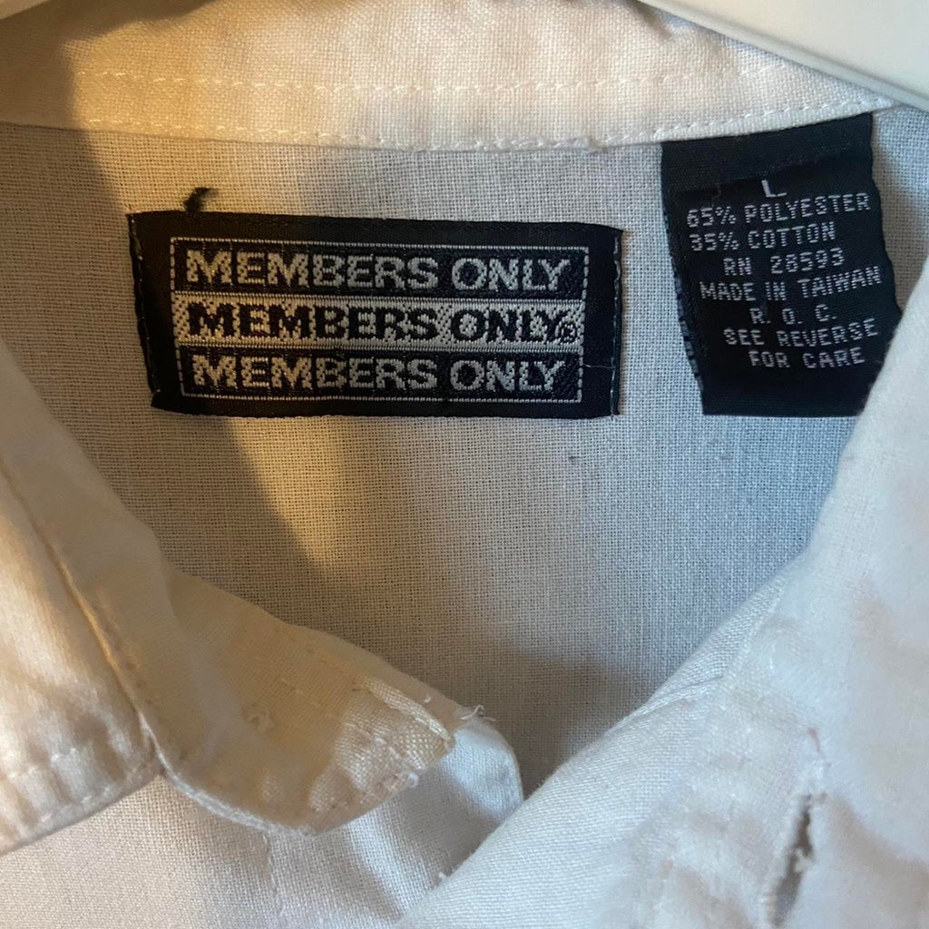 Vintage Members Only Banded Polo - Large