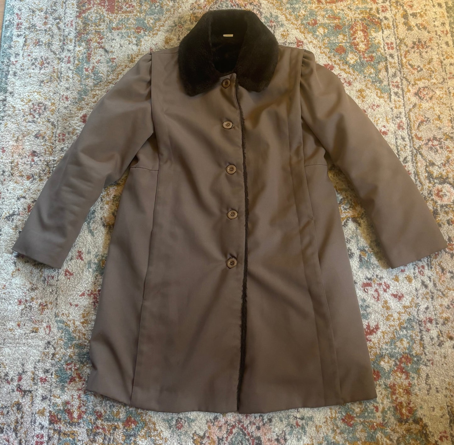 1970's Fur Lined Down Jacket