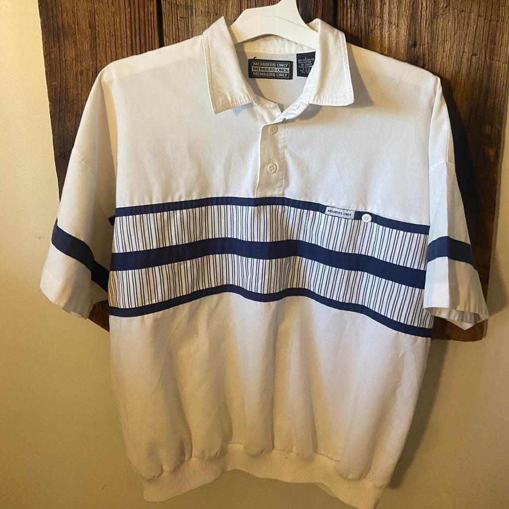 Vintage Members Only Banded Polo - Large