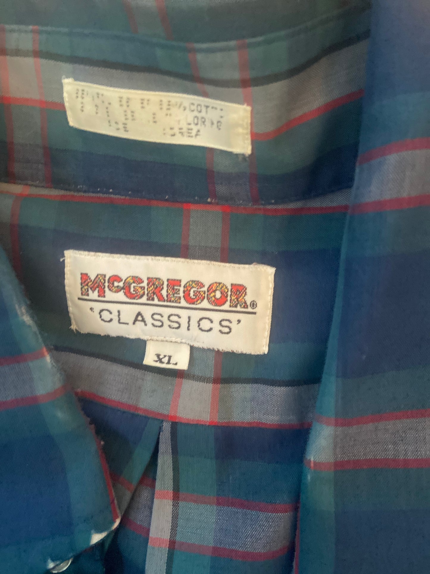 1980’s McGregor Classics Plaid Button Down