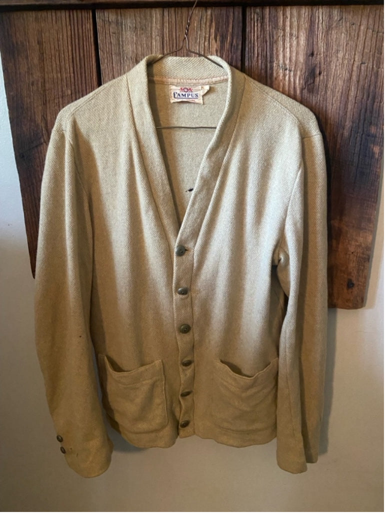 Vintage 1950’s Men's Campus Cardigan Sweater