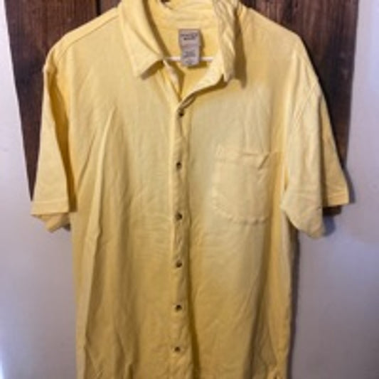 Men's Scandia Woods Button Down Shirt XL Yellow
