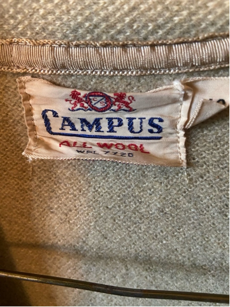 Vintage 1950’s Men's Campus Cardigan Sweater