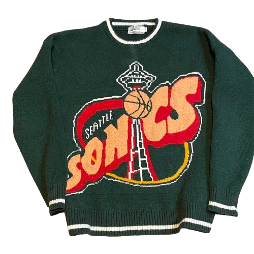 Y2K Seattle SuperSonics Knit Sweater