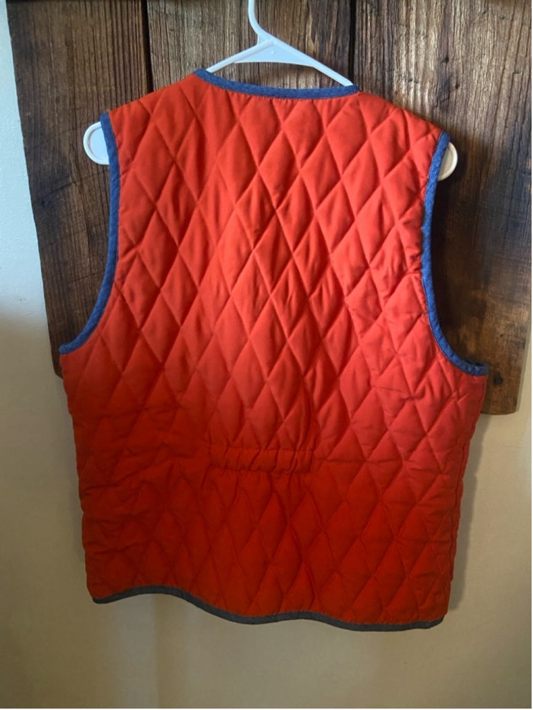 Men's Denim & Co. Vest Size L Orange Blue