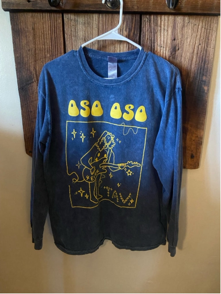 Men's Oso Oso Band Long Sleeve T-Shirt Large Blue Yellow