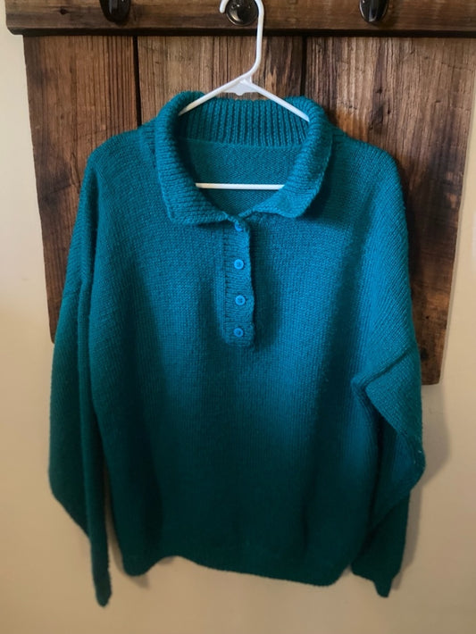 Men's 1990’s Teal Sweater Size L