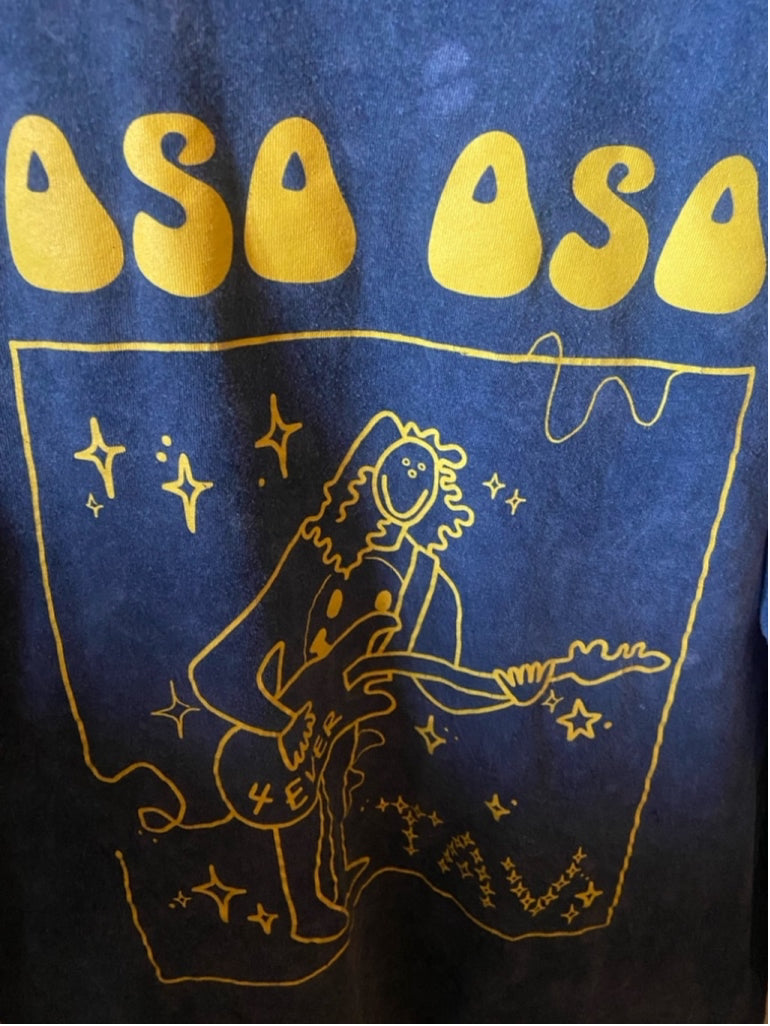 Men's Oso Oso Band Long Sleeve T-Shirt Large Blue Yellow