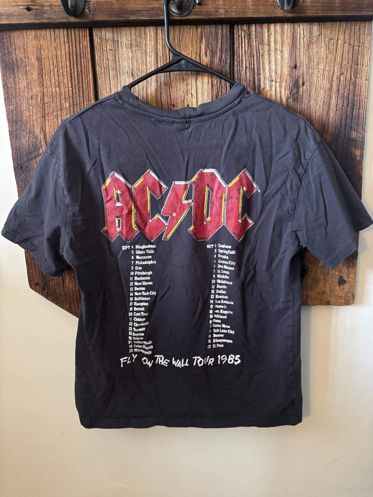 1985 AC/DC Fly on the wall Tour Tee