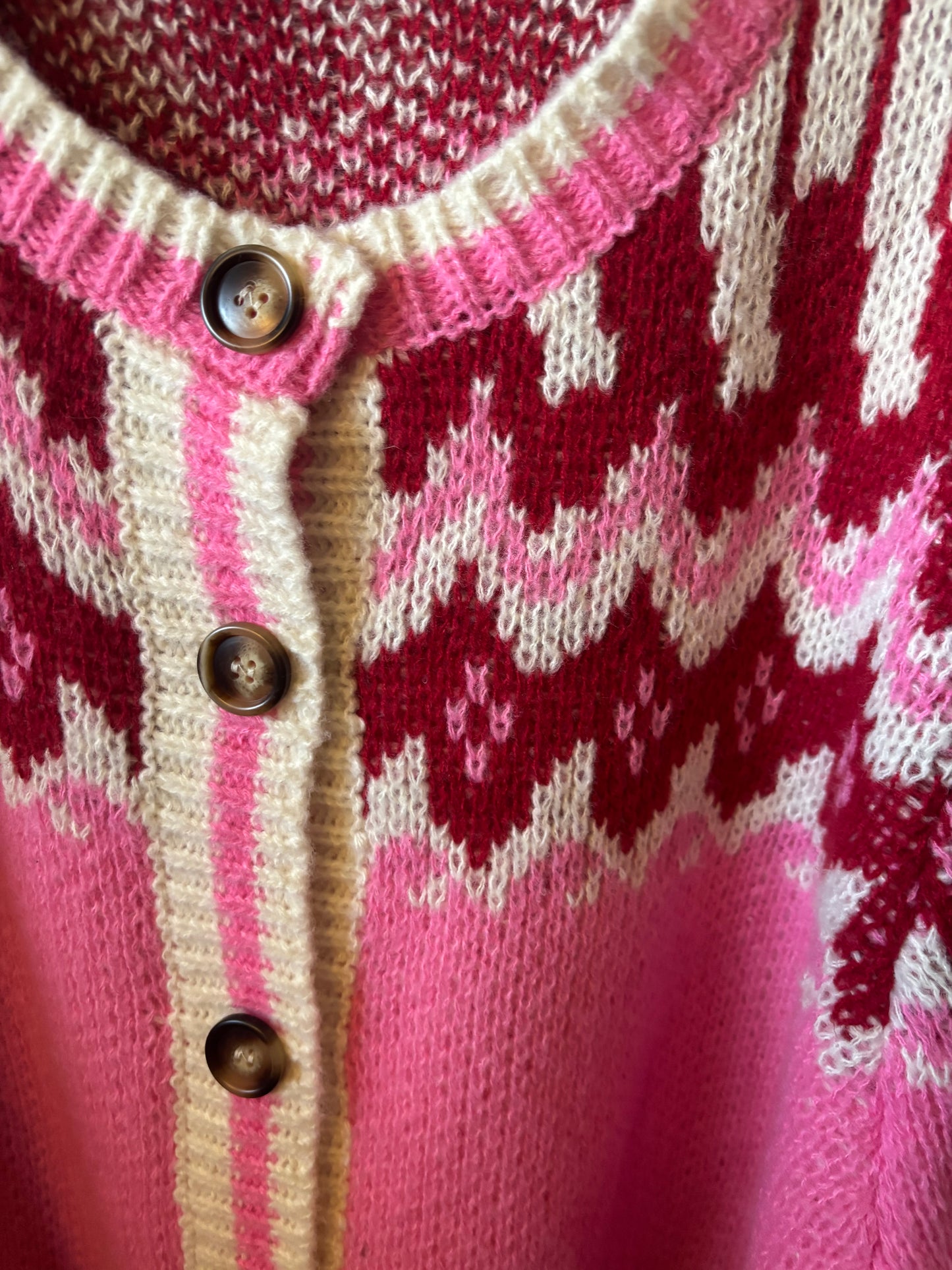 1960’s Pink Fair Isle Cardigan