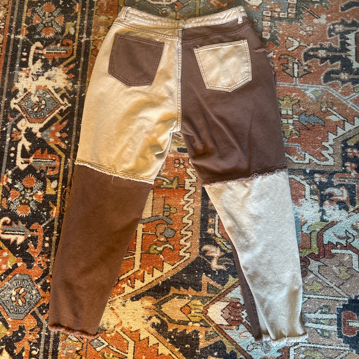 Patchwork Denim Pants