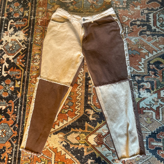 Patchwork Denim Pants