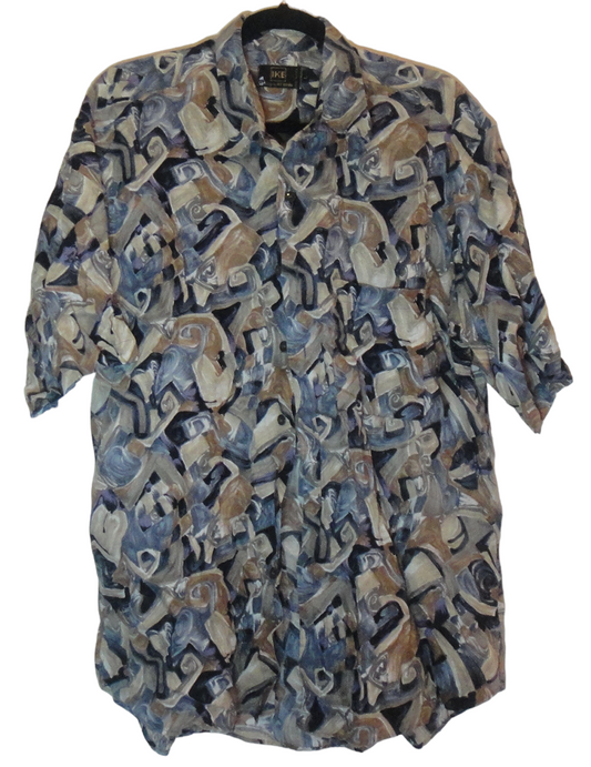 1990’s Ike Behar Abstract Shirt