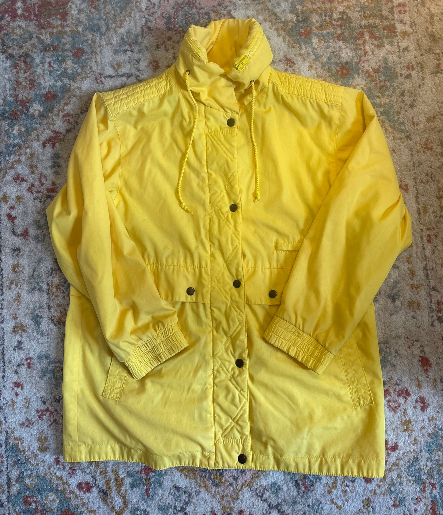 London Fog Zip and Button Light Jacket(with Hood)