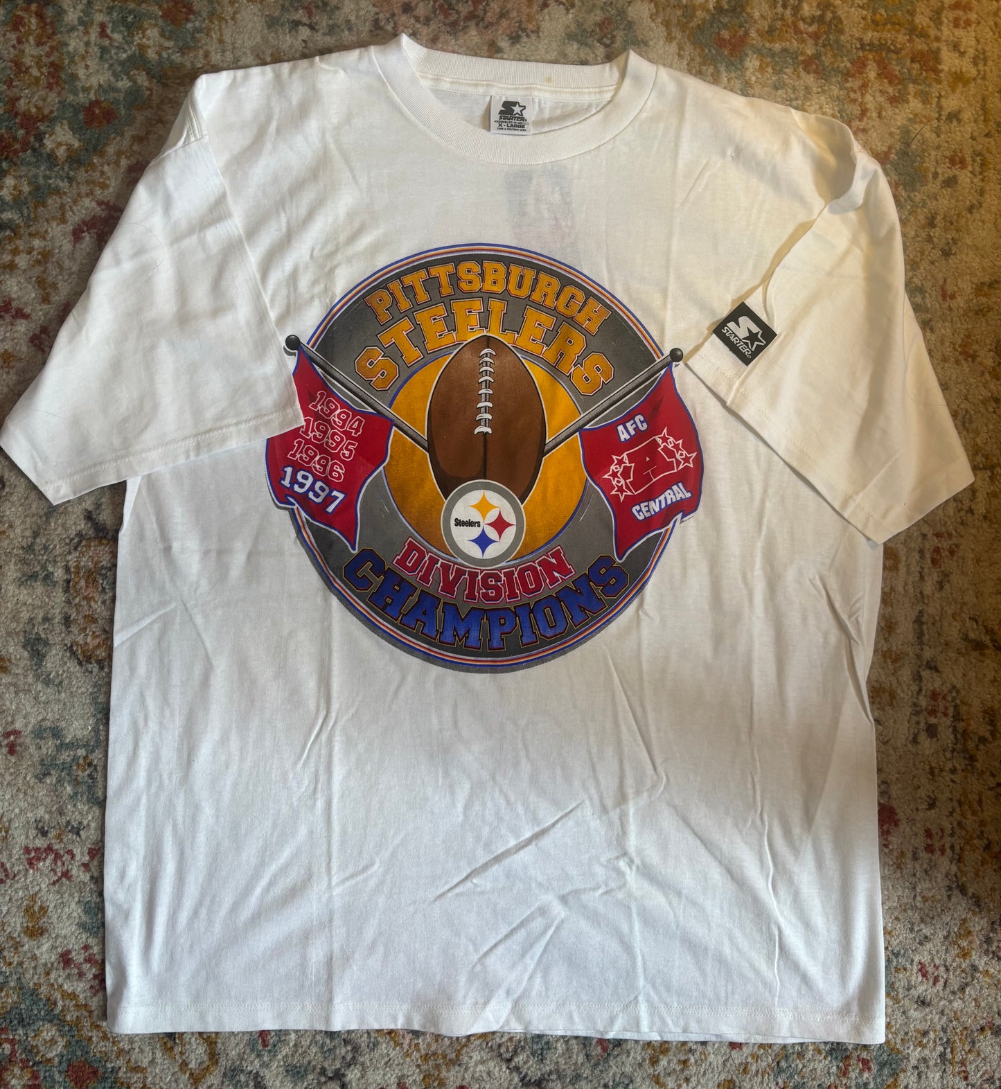 1997 Starter Steelers AFC Central Champs Tee