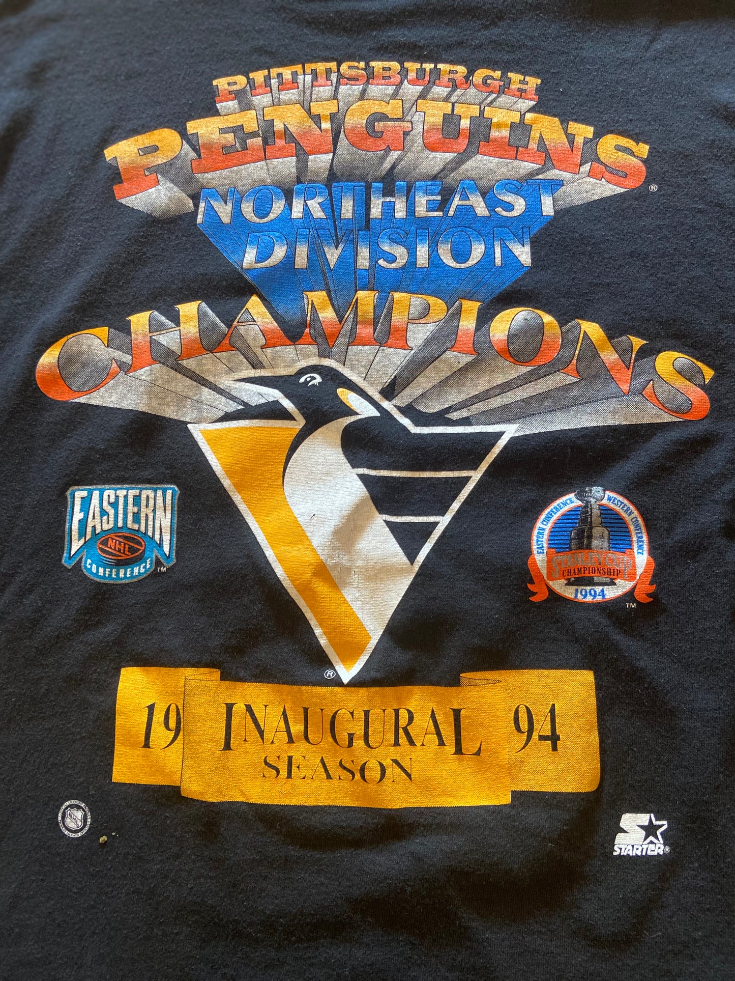 1994 Starter Pittsburgh Penguins Division Champs Shirt